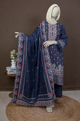 NUWE3118 Printed Embroidered Khaddar Suit - 3 Piece